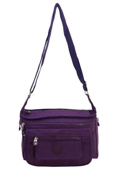 Klinkır Postacı Kadın Omuz Çantası Çok Cepli Hafif Kumaş Yağmur Geçirmez Bayan Çanta - Resim 2