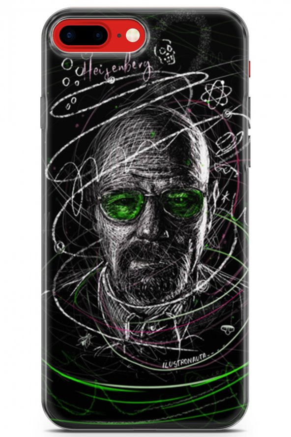 Apple iPhone 7 Plus - 8 Plus Uyumlu Kılıf Words 09 Breaking Bad UV Kılıf Turuncu