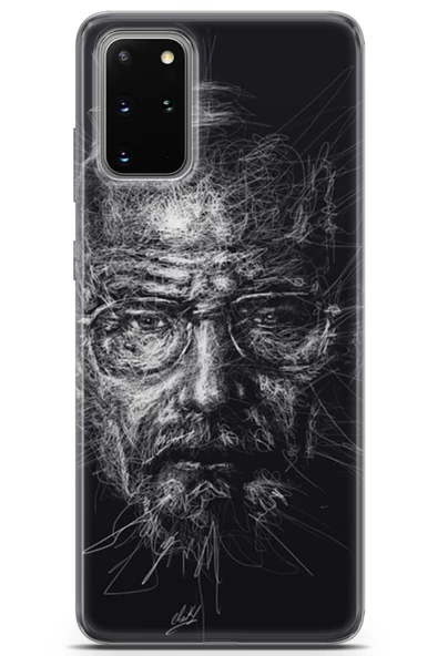 Samsung Galaxy S20 Plus Uyumlu Kılıf Words 10 Walter White Full HD Kılıf Mavi