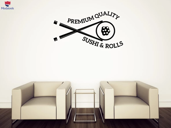Duvar Ofis, Çalışma Odası Sticker Suşi Japon Deniz Ürünleri Restoranı Asya Mutfağı Logosu Benzersiz Hediyelik