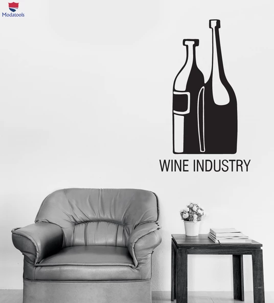 Ofis, Çalışma Odası Duvar Sticker Şişeleri Şarap Dekoru Şarap Endüstrisi Mağaza Sticker Benzersiz Hediyelik