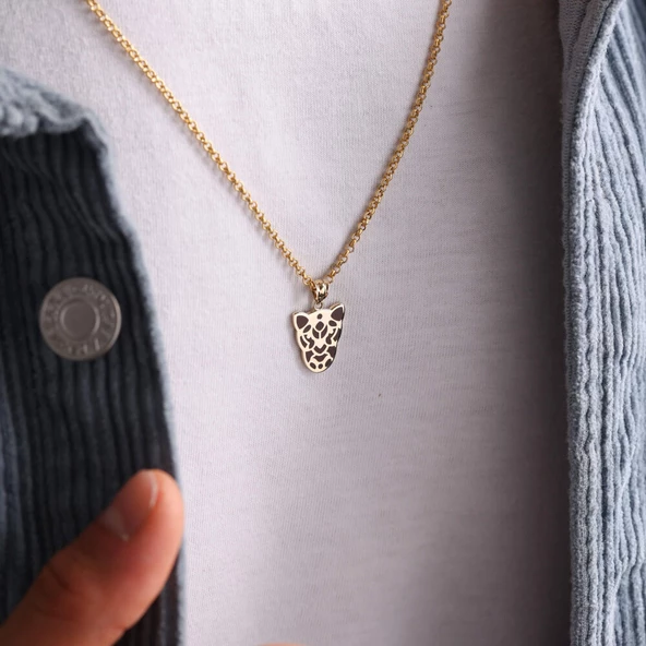 Altın Erkek Kolye Panter Tasarım Doç Zİncir - 2