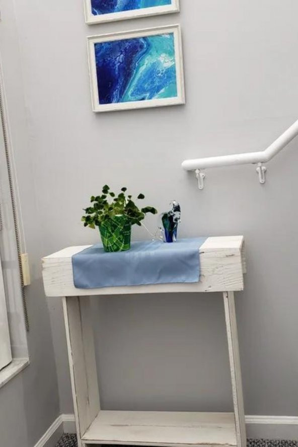 Alyones Wayfair Collection 66cm Masif Ahşap Konsol Sehpa - 3
