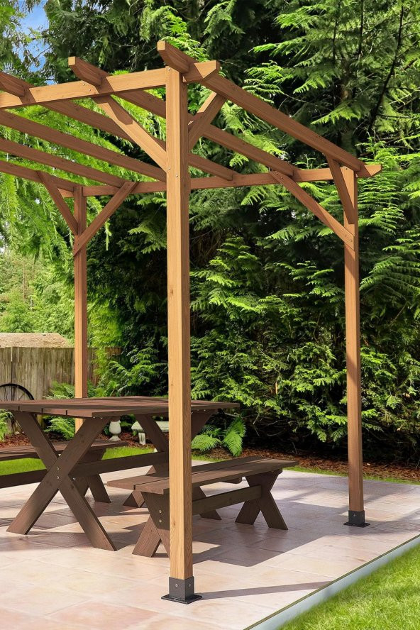 Alyones Ahşap Pergole Çardak Tente Bahçe Pergola - 2