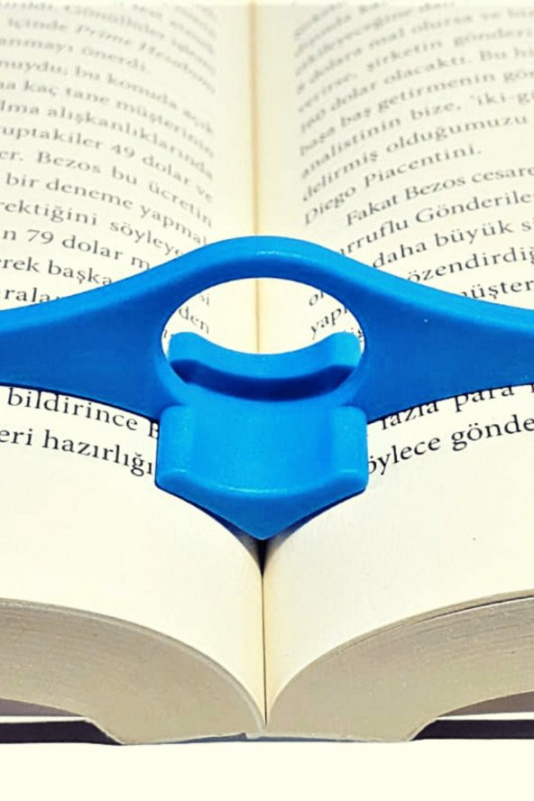 Bookeen Tek Elle Kullanım Için Mavi Kitap Okuma Yüzüğü - Sayfa Tutucu Imli Tasarım - Resim 2