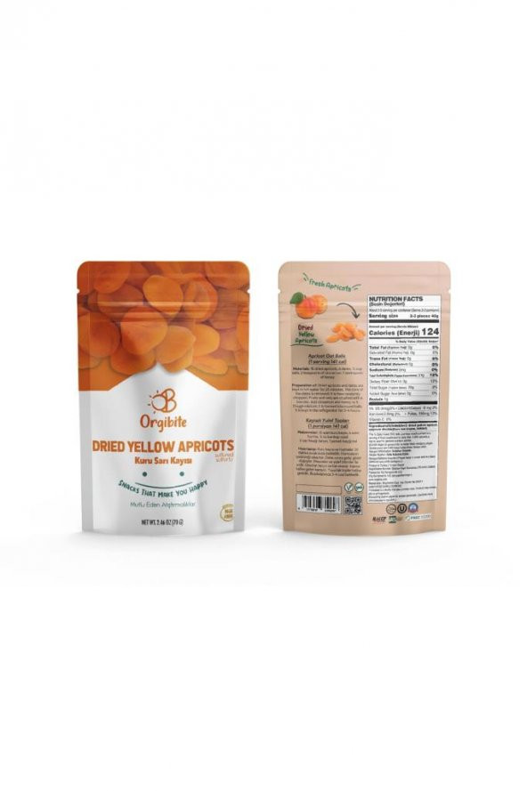 Orgibite Organik  Kuru Kayısı 70 gr - 2
