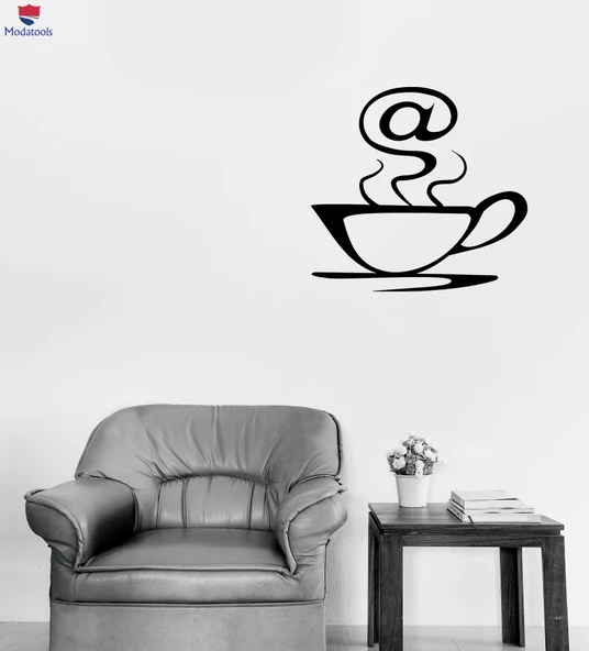 Ofis, Çalışma Odası Duvar Sticker Kahve Wi Fi Serbest Bölge E-posta Süresi Restoran Cafe Logo Benzersiz Hediyelik