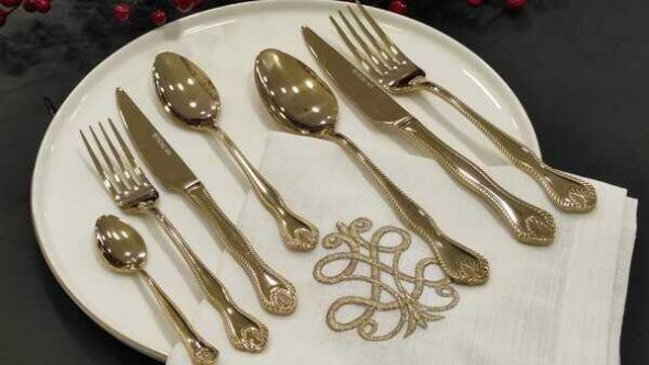 Royking King Gold 84 Parça Çatal Kaşık Bıçak Takımı UK 006