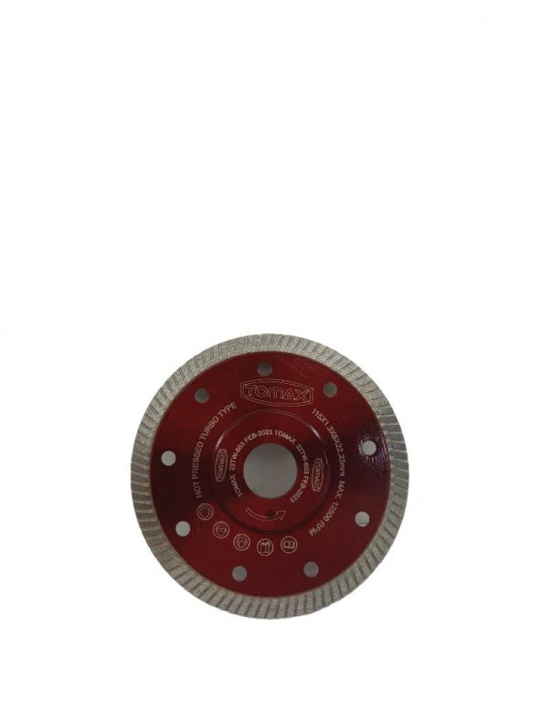 Tomax Granit Kesme Kırmızı Disk 115x1,3x8x22.23mm