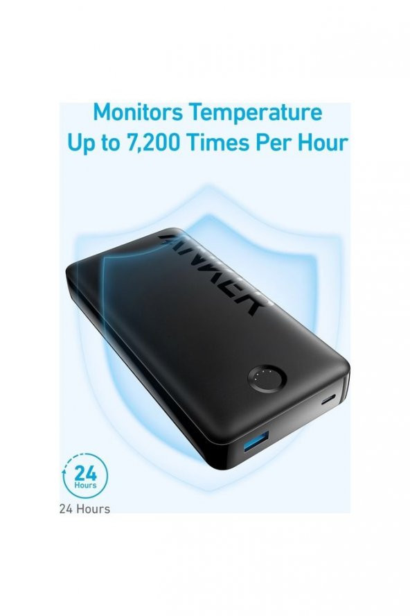 Anker 325 Powerbank 20000mAh - PowerCore 20K II Taşınabilir Hızlı Şarj Cihazı - 15W - Siyah - A1286 - 2