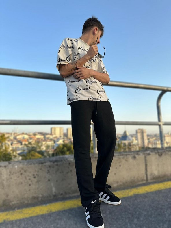 Elagance Basic Baggy Siyah Eşofman - 3