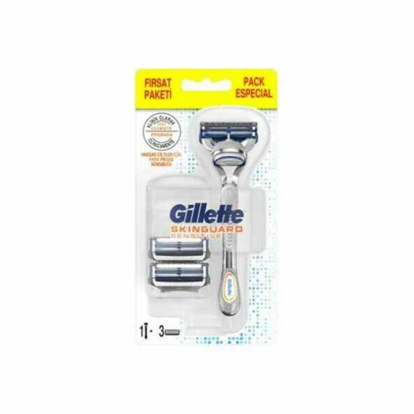 Gillette Skinguard Tıraş Makinesi 3'lü Yedek Tıraş Bıçağı