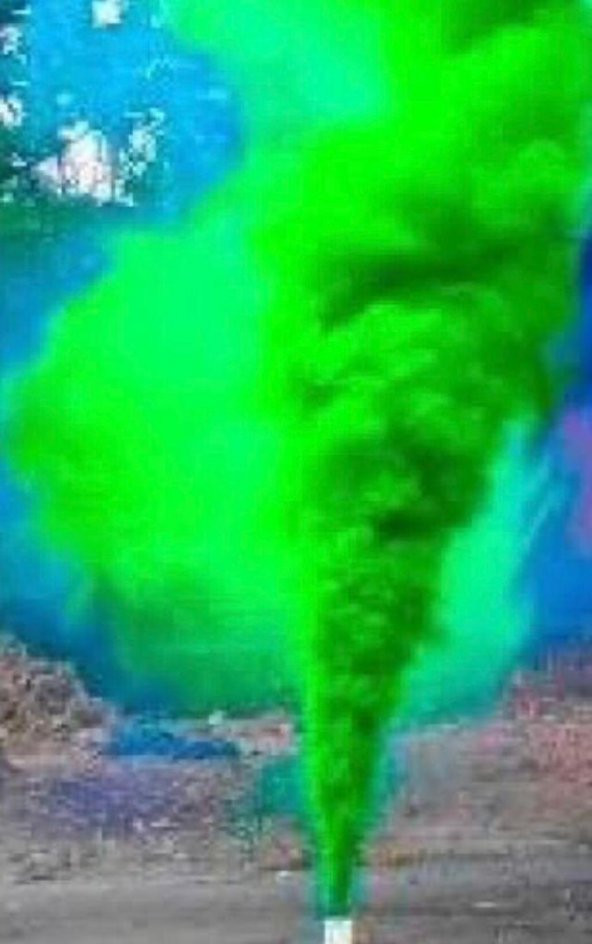 Yeşil Renk Sis Bombası Yeşil Duman 1 Adet - 2
