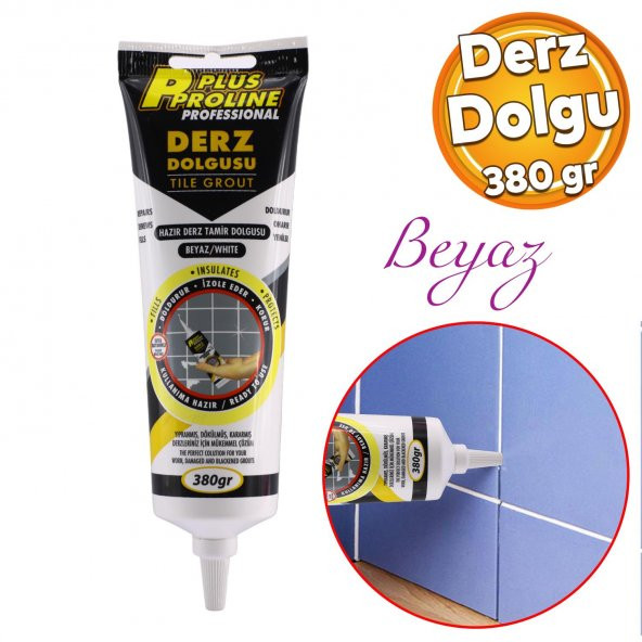 Fayans Seramik Mermer Yer Duvar İçin Tamir Wc Banyo Tadilat Derz Dolgu Beyaz 380 Gr