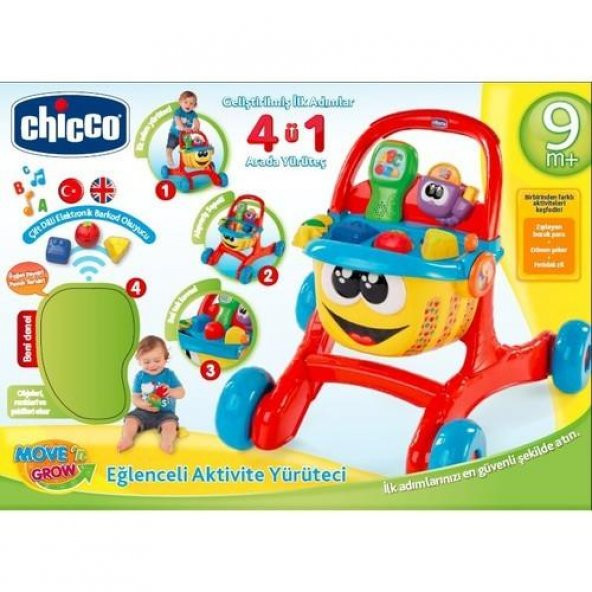 Chicco Mutlu Alışveriş İlk Adımlar Yürüteci - 4ü bir arada İngilizce + Türkçe Aktiviteli - 5
