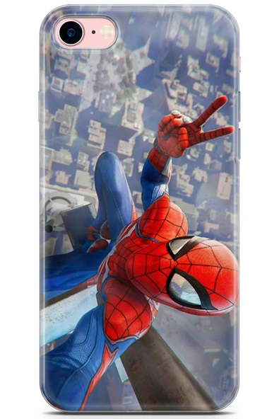 Apple iPhone 7 - 8 Uyumlu Kılıf Opus 21 Spiderman Tablo Darbe Önleyici Kapak Sunset