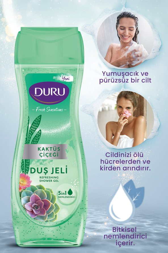 Duru Fresh Sensations Kaktüs Çiçeği Duş Jeli 3x450ml - 3