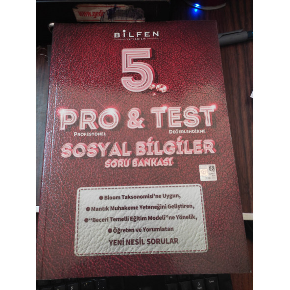 BİLFEN 5.SINIF PRO-TEST SOSYAL BİLGİLER SORU BANKASI