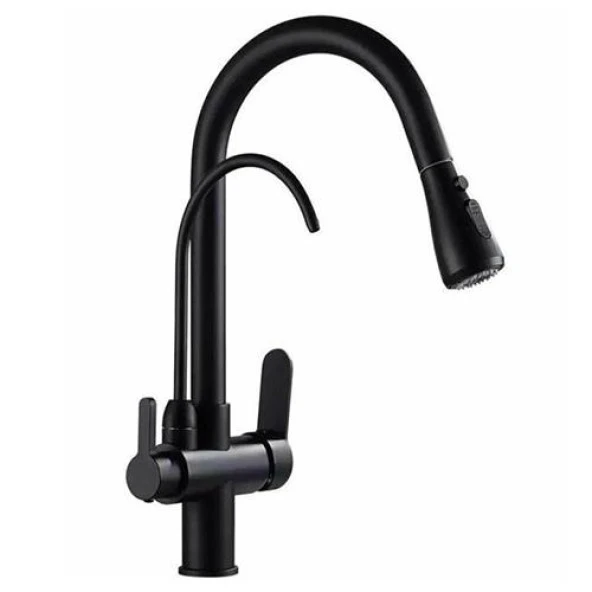 Fleko Arıtmalı Eviye Bataryası SP4-434A Siyah