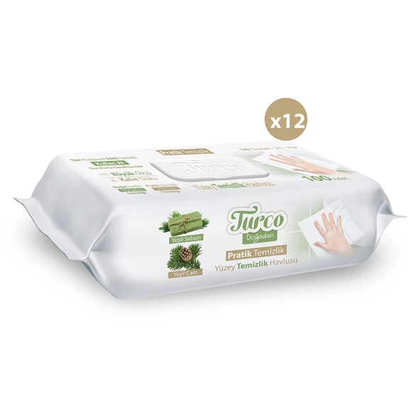 Turco Doğadan Pratik Yüzey Temizlik Havlusu 12x100 (1200 Yaprak) - 3