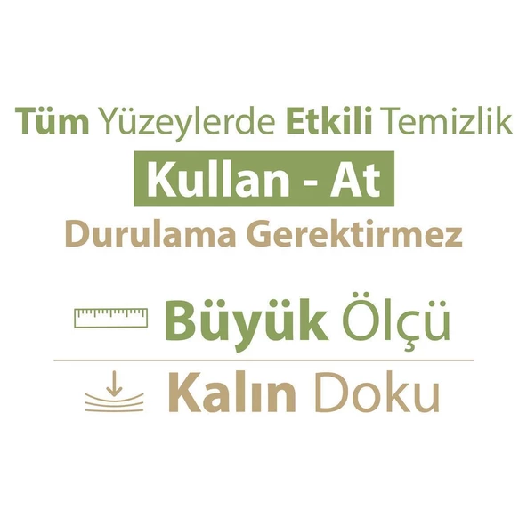 Turco Doğadan Pratik Yüzey Temizlik Havlusu 12x100 (1200 Yaprak) - 4