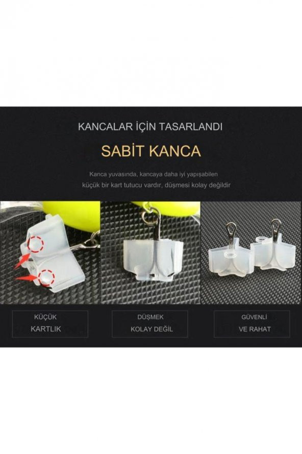 Plastik Sahte Yapay Yem 3 lü Kanca İğne Koruyucu Kapak 5 Boy 50 Adet - 9