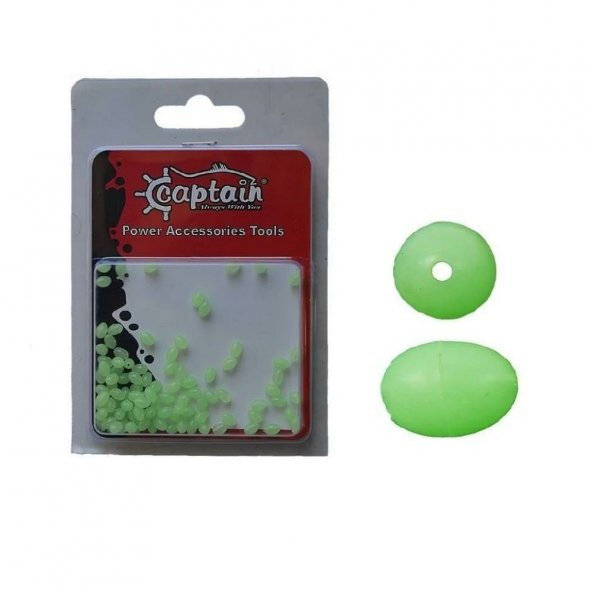 Captain Glow 8mm Oval Çapari ve Takım Boncuğu 100lü Paket