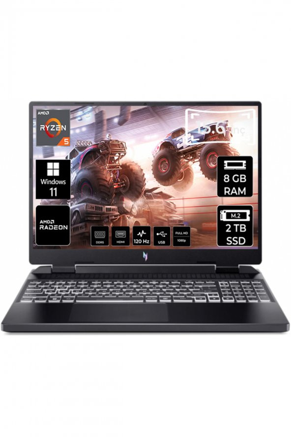 ACER  Nitro 16 AN16-416 R5 7535HS 8GB 2TB SSD RTX4050/6GB 16 165HZ WUXGA W11 HOME NH.QKBEY.003 - 1