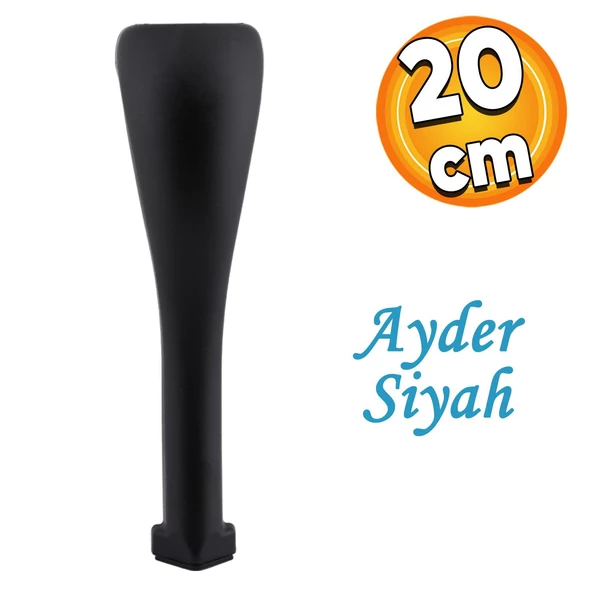 Masa Puf Tabure Tv Ünitesi Konsol Koltuk Ayağı Mobilya Ayakları Ayağı Metal Ayakları 20 Cm Siyah