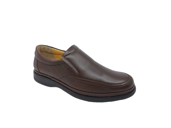 Zerhan 039 Erkek Koyu Kahve Hakiki Deri Günlük Kullanım Hafif Taban Ayakkabı - Resim 4