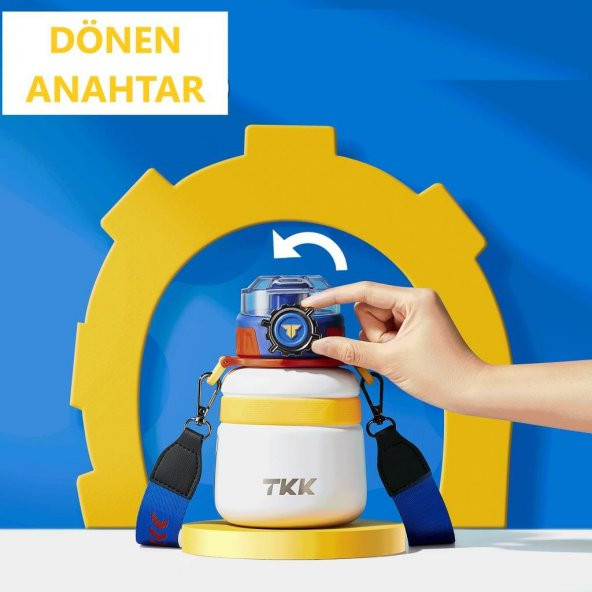 TKK Çelik Çocuk Matarası 600Ml Turuncu Kamuflaj - 6