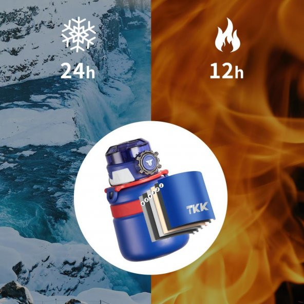 TKK Çelik Çocuk Matarası 600Ml Turuncu Kamuflaj - 7