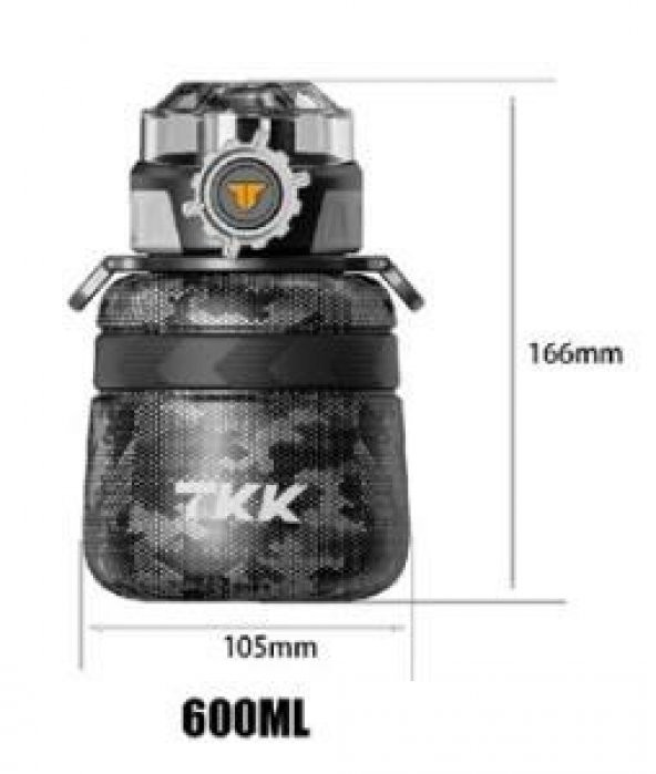 TKK Çelik Çocuk Matarası 600Ml Turuncu Kamuflaj - 10