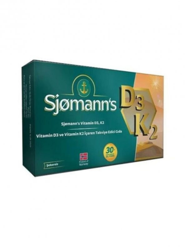 Sjomann's D3k2 Çiğnenebilir Jel 30 Tablet