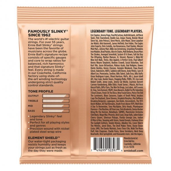 ERNIE BALL P02224 - Turbo Slinky Nickel Wound 9.5-46 Elektro Gitar Teli - 2