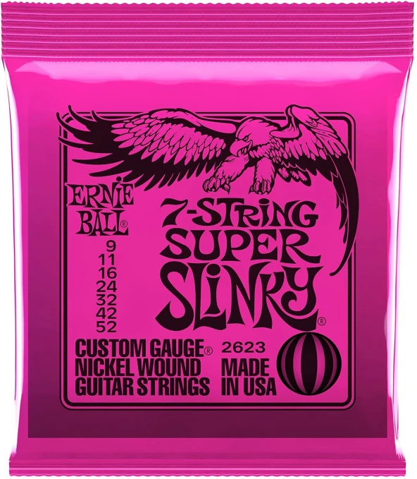 ErnieBall 2623 Regular Slinky (7 Telli) Elektro Gitar Teli 09-52