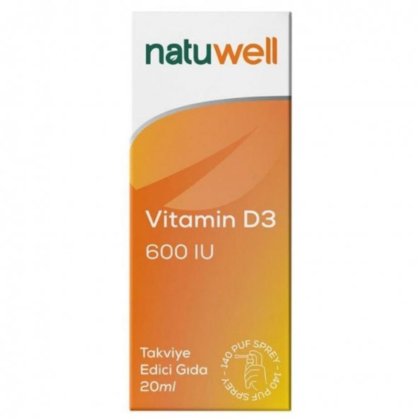 Natuwell Vitamin D3 600IU Sprey 20 ml