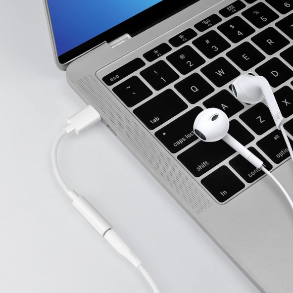 Type-C USB Tip C - 3,5 mm Kulaklık Jakı Adaptörü - Aux Ses Dongle Kablosu Kulaklık Jakı Dönüştürücü - 2