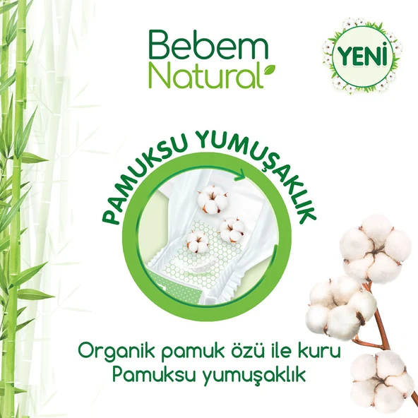 Bebem Natural Bebek Bezi 1 Beden Yenidoğan Jumbo Paket 80 Adet - 6