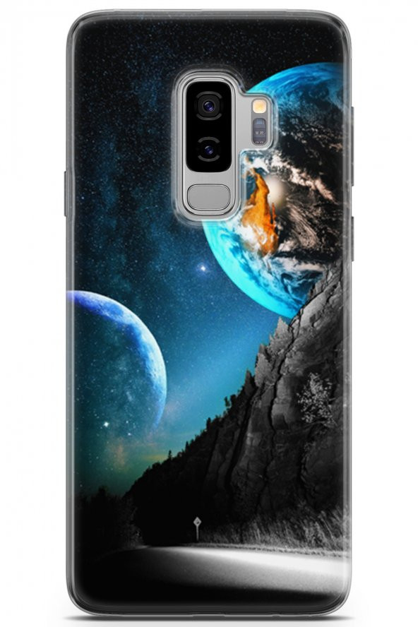 Samsung Galaxy S9 Plus Uyumlu Kılıf Opus 06 Yeryüzü Gökyüzü Planets Koruyucu Kapak Light - 1