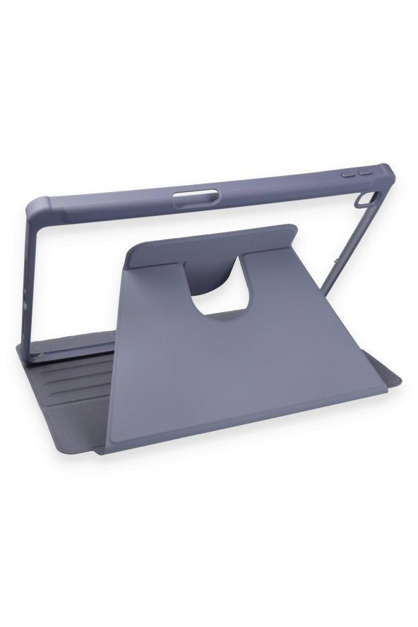 iPad 10.2 İnç (8.nesil) Uyumlu 360° Dönebilen Standlı Kalemlikli Kılıf - 6
