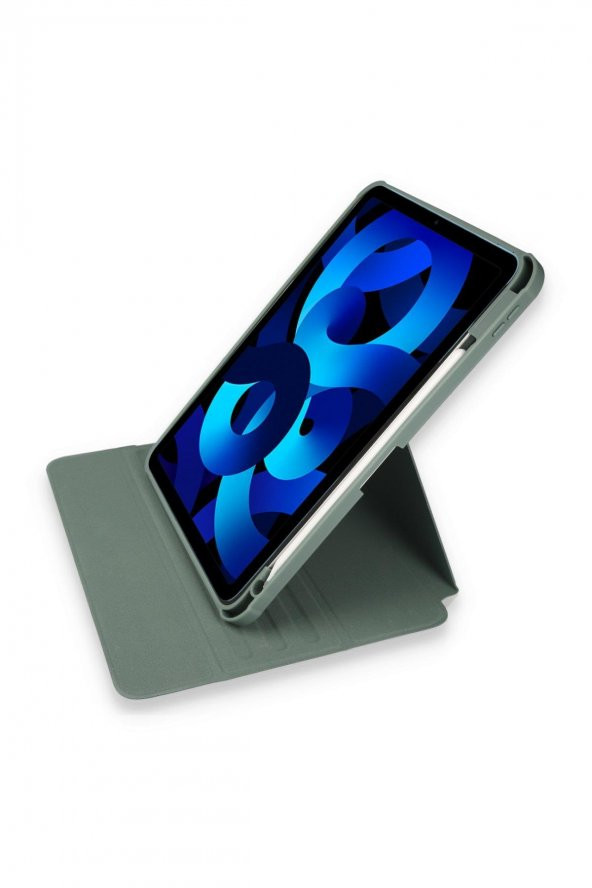 iPad 10.2 İnç (8.nesil) Uyumlu 360° Dönebilen Standlı Kalemlikli Kılıf - 10