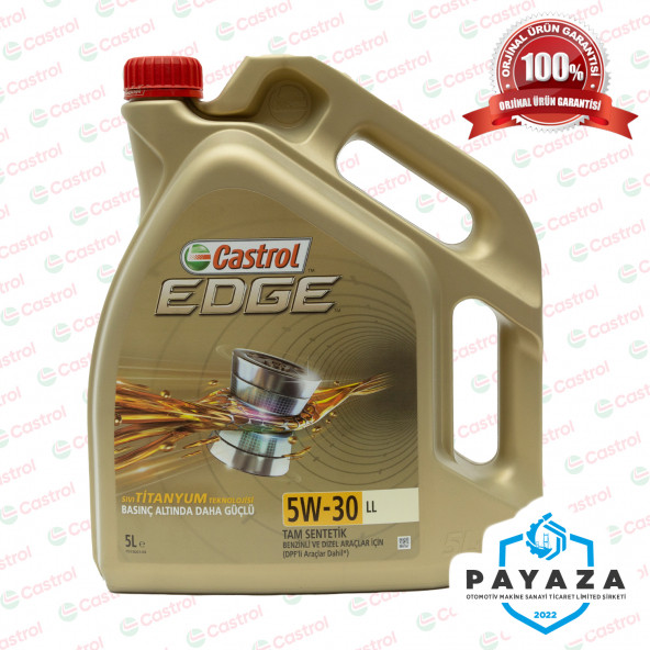 CASTROL EDGE 5W-30 LL Tam Sentetik Benzin/LPG ve Dizel Araçlar İçin DPF Lİ Motor Yağı 5 Litre