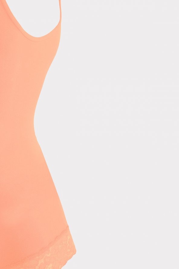 Oranj Seamless Dantelli Geniş Askılı Atlet - 3