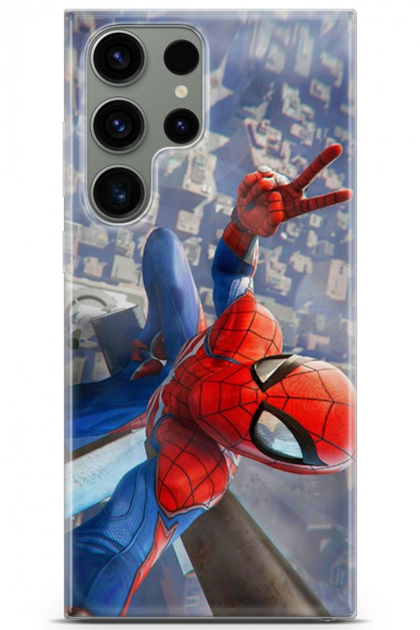 Samsung Galaxy S23 Ultra Uyumlu Kılıf Opus 21 Spiderman Tablo Darbe Önleyici Kapak Sunset