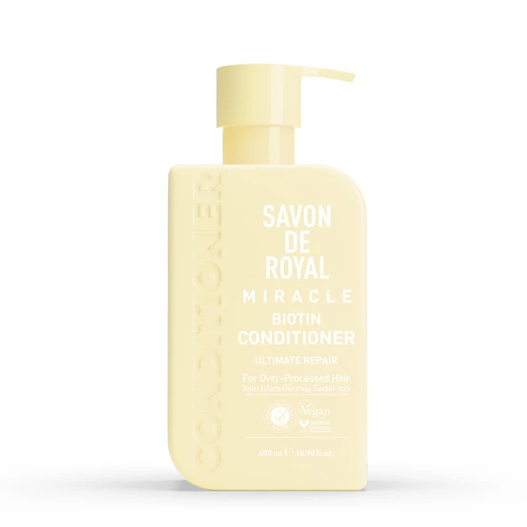 Savon De Royal - Biyotin İçeren - Aşırı İşlem Görmüş Saçlar İçin Onarım Etkili Saç Kremi 500 ml ürün görseli