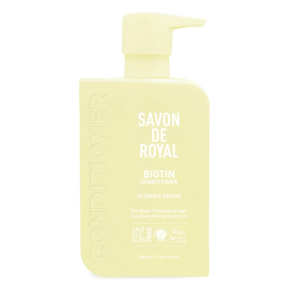 Savon De Royal Biyotin İçeren Aşırı İşlem Görmüş Saçlar İçin Onarım Etkili Saç Kremi 500 ml 2 adet - 2