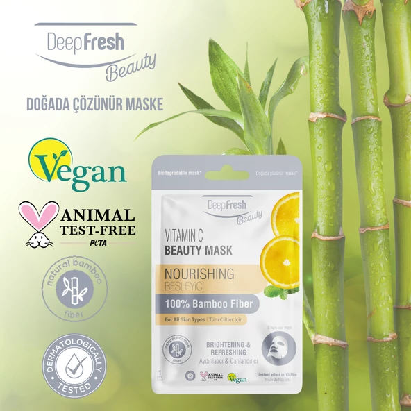 Deep Fresh C Vitamini Aydınlatıcı ve Canlandırıcı Kağıt Yüz Maskesi 3 adet - 3