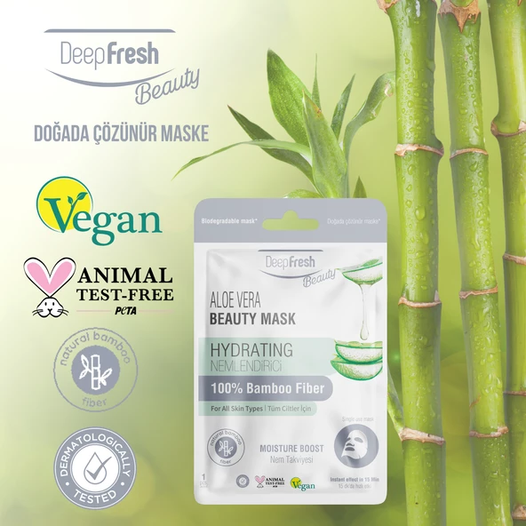 Deep Fresh Aloe Vera Nemlendirici Nem Takviyesi Kağıt Yüz Maskesi 3 adet - 3