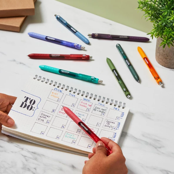 Paper Mate İnkjoy Üstten Basmalı 0.7 mm Jel Tükenmez Kalem - 10
